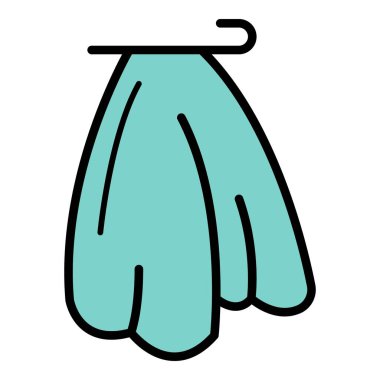 Havlu simgesi rengi dış hat vektörü