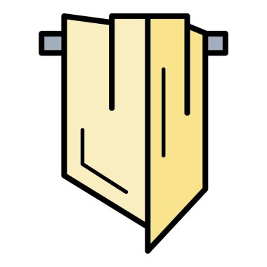 El banyosu havlusu rengi taslak vektörü