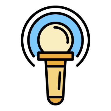 Mikrofon simgesi renk dış hat vektörü