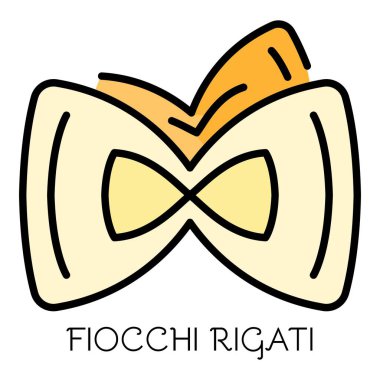 Fiocchi rigati simgesi renk ana hatları vektörü