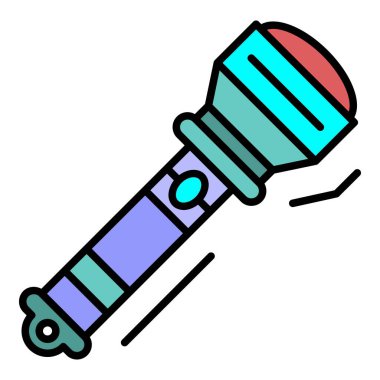 Işık simgesi renk ana hatları vektörü