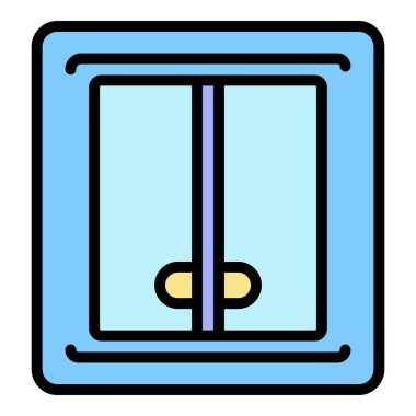 Elektrik ışık kırıcı simgesi renk ana hatları vektörü