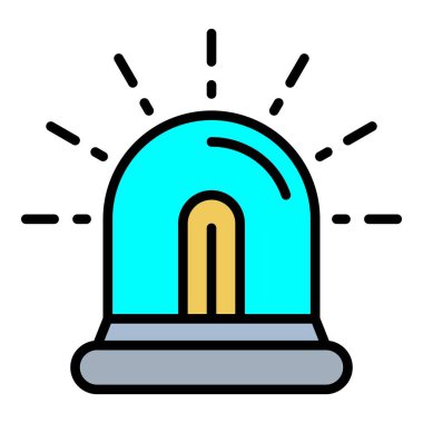 Özel teşhirci simgesi renk ana hatları vektörü