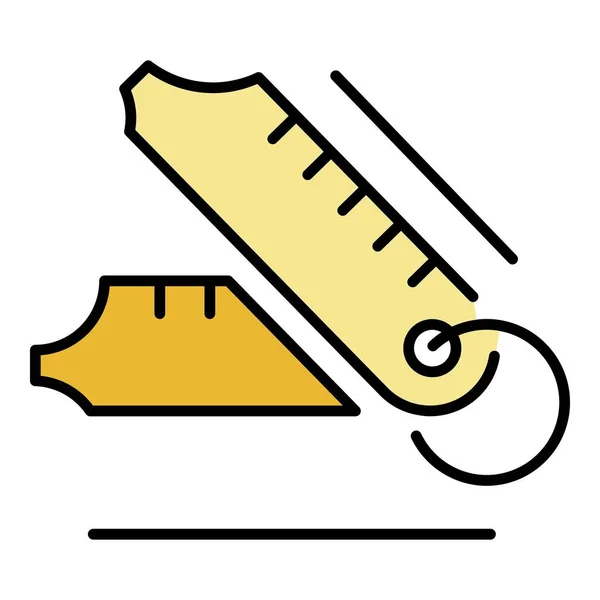 Вектор контура контура инструмента сварщика измерений — стоковый вектор