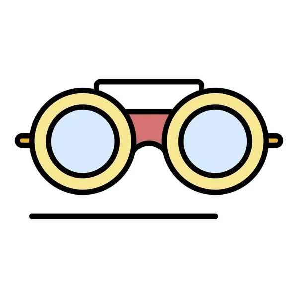 Gafas de soldador icono color contorno vector — Vector de stock