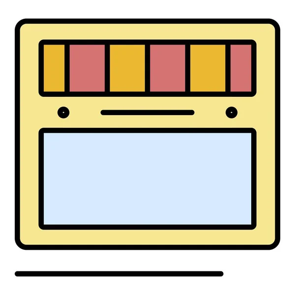 Schweißen des neuen Maschinensymbols Farbumrissvektor — Stockvektor