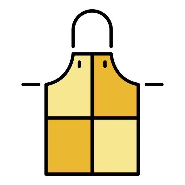 Vetor do contorno da cor do ícone do avental do soldador —  Vetores de Stock