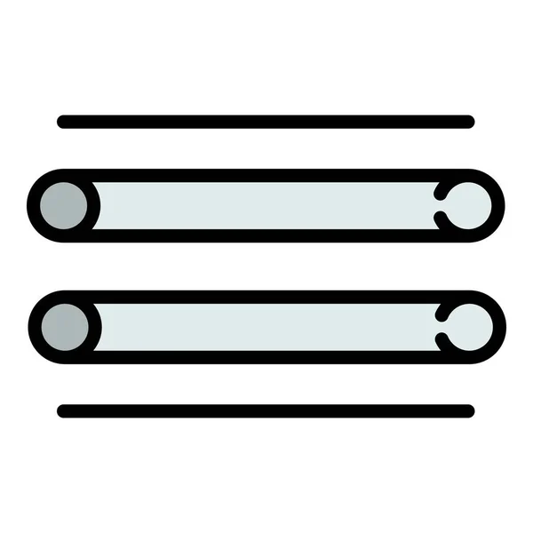 Échafaudage barres métalliques icône couleur contour vecteur — Image vectorielle