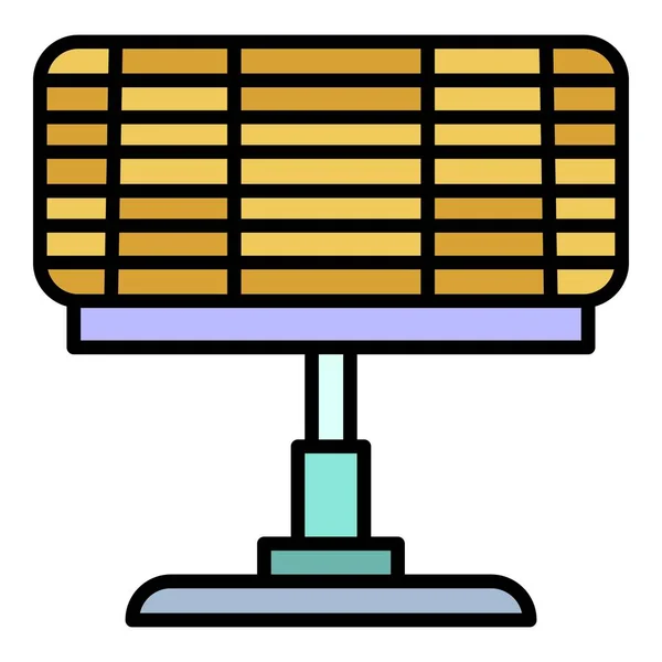 Eco domácí topení ikona barva obrysu vektor — Stockový vektor
