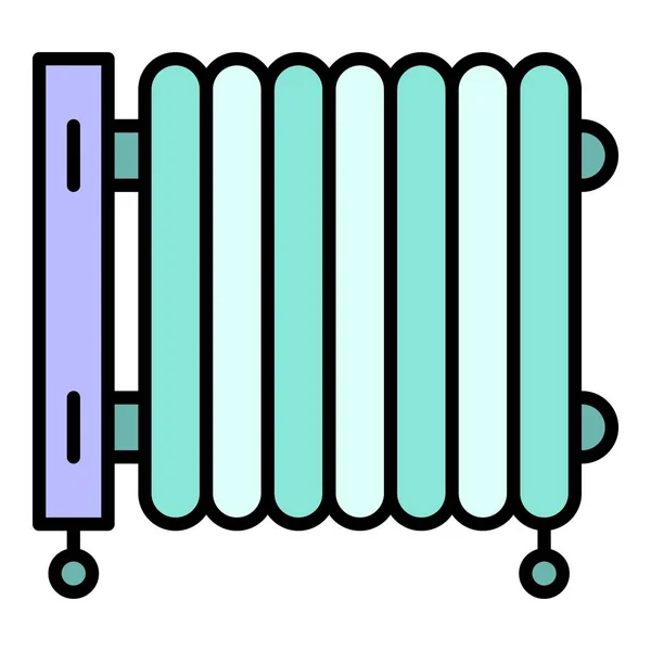 Elektrický olej topení ikona barva obrysu vektor — Stockový vektor