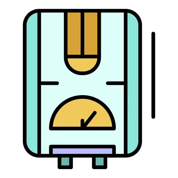 Wasserkocher Symbol Farbe Umrissvektor — Stockvektor
