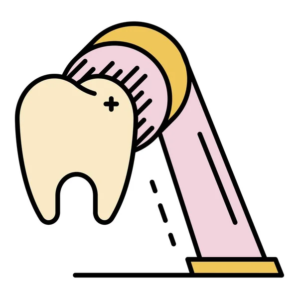 Вектор контура контура чистейшего зуба — стоковый вектор