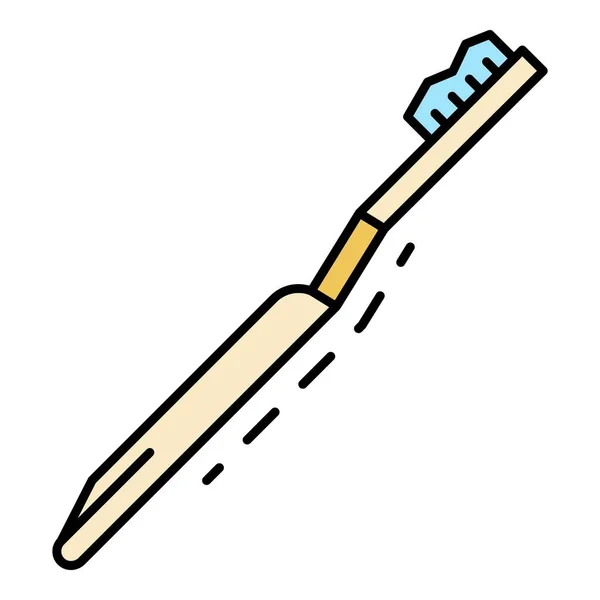 Вектор контура контура иконки зубной щетки — стоковый вектор