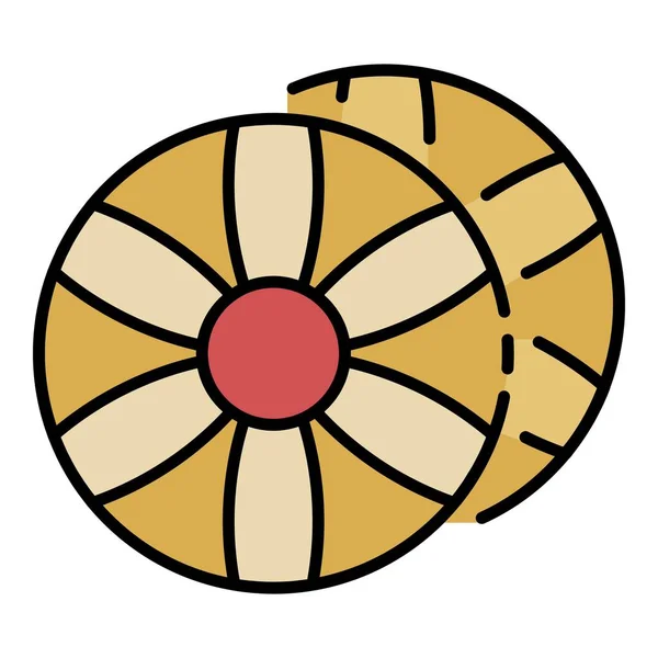 Dekorativní vektor barev ikon sušenek — Stockový vektor