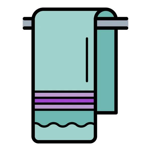 Enfant icône de serviette couleur contour vecteur — Image vectorielle