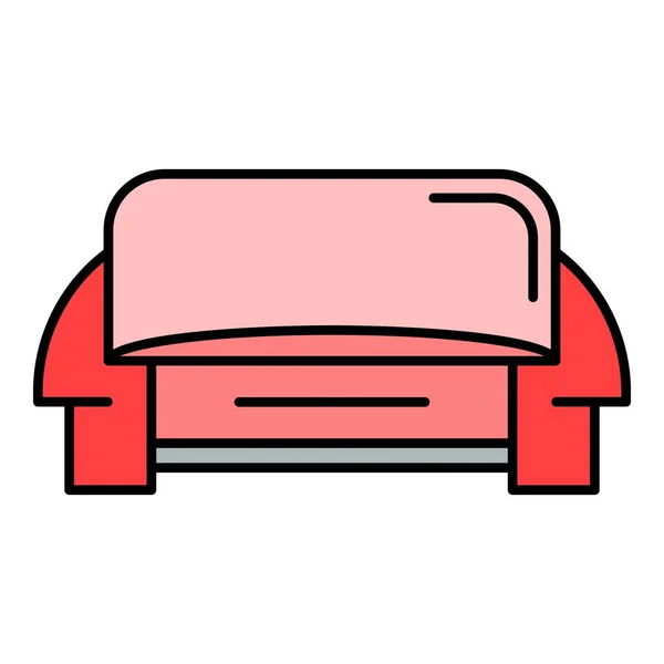 Nowoczesny ikona sofa kolor zarys wektor — Wektor stockowy