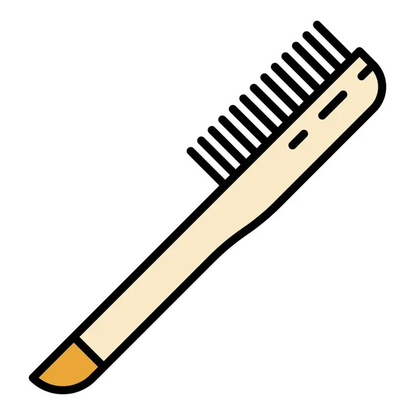 Bee keeper brush icon color outline vector — Stock Vector