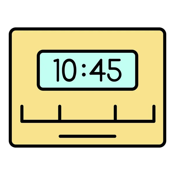 Recordatorio reloj reloj icono color contorno vector — Vector de stock