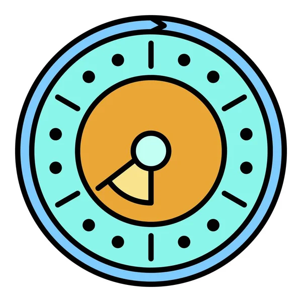 Punto reloj icono color contorno vector — Archivo Imágenes Vectoriales