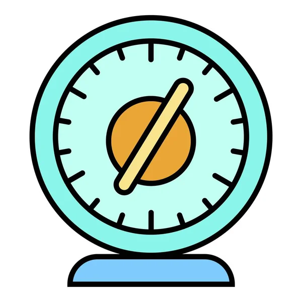 Round timer icon color outline vector — Stock Vector