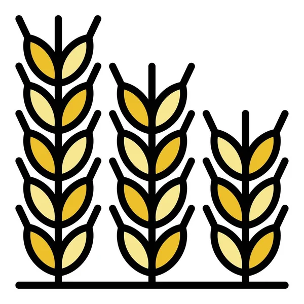 Вектор контура иконки пшеницы — стоковый вектор