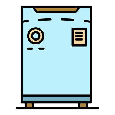 Modern dondurucu simgesi renk ana hatları vektörü