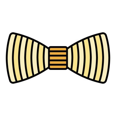 Çizgi papyon renk taslak vektörü