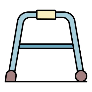 Kıdemli aylak simgesi renk ana hatları vektörü