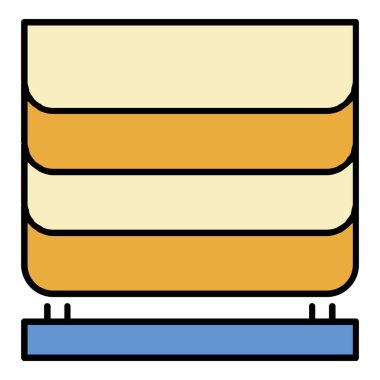 Ev kör pencere simgesi renk ana hatları vektörü