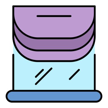 Sunshade pencere çatı simgesi renk ana hatları vektörü