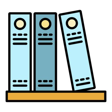 Ofis dizini yığın renk ana hatları vektörü