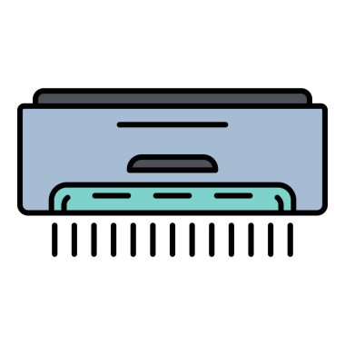 Oda koşullandırma simgesi renk ana hatları vektörü