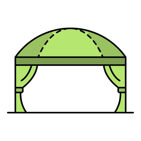 Вектор контура иконки свадебной палатки — стоковый вектор