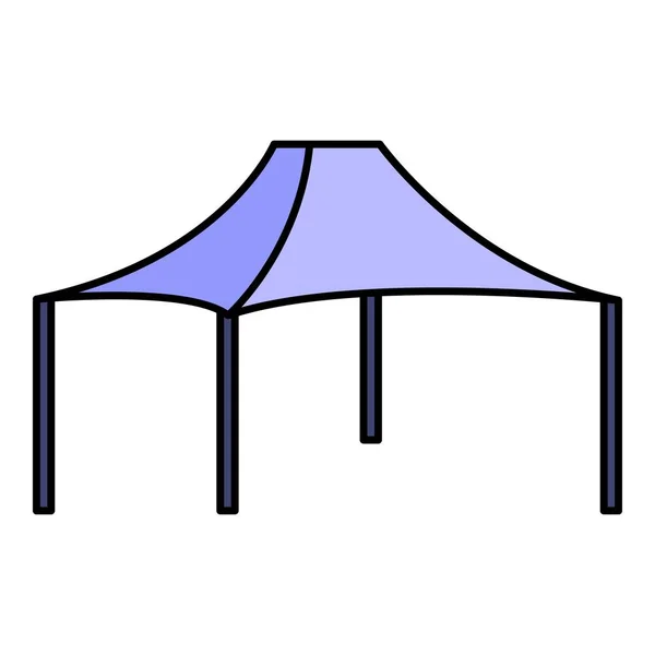 Цветовой вектор контура шатра — стоковый вектор