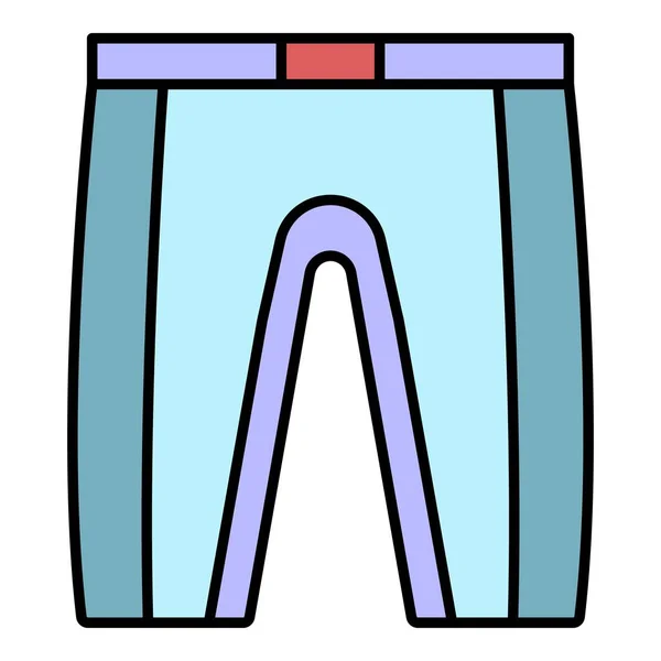 Tauchen Shorts Symbol Farbe Umrissvektor — Stockvektor