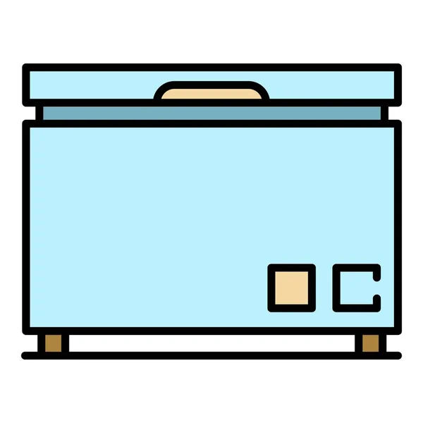 Pecho refrigerador icono color contorno vector — Vector de stock