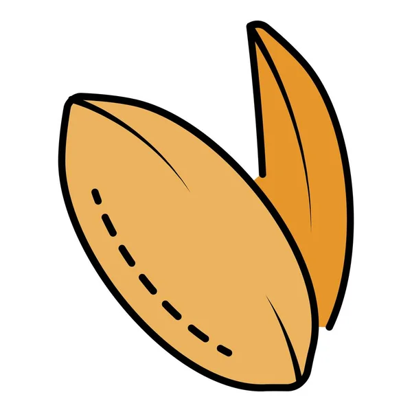 Peanut-Symbol Farbe Umrissvektor — Stockvektor