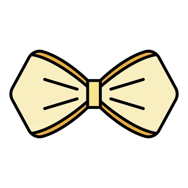 Arco gravata ícone cor contorno vetor — Vetor de Stock