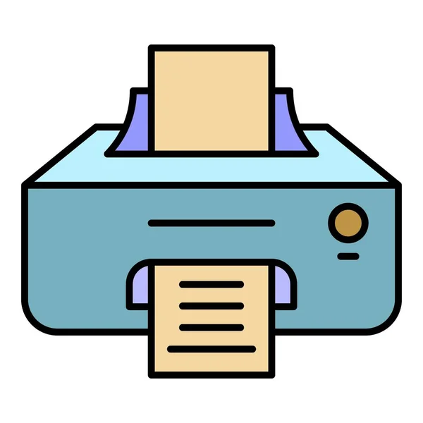 Impresora de tinta icono color contorno vector — Vector de stock