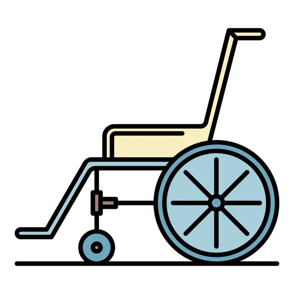 Wheelchair icon color outline vector — Stock Vector