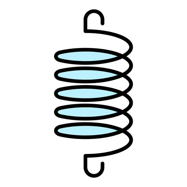 Spiral elastic coil icon color outline vector — Stock Vector