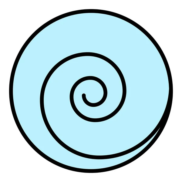 Cirkel spiral ikon färg kontur vektor — Stock vektor