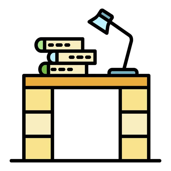 ( 영어 ) Homework table icon color alline vector — 스톡 벡터