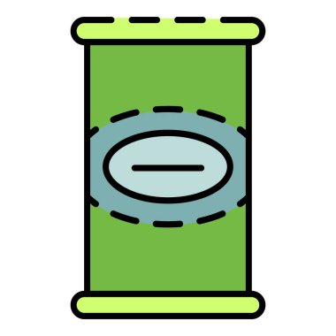 Tin konservesi renk ana hatları vektörü