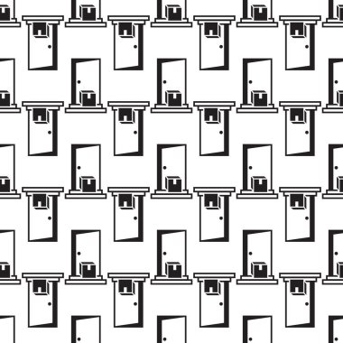 Ev iletim kutusu deseni pürüzsüz vektör