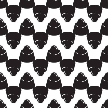 Çikolatalı trüf desenli kusursuz vektör.