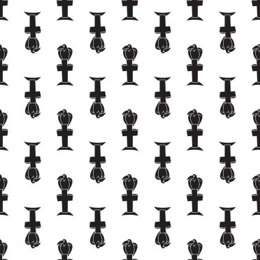 Mezar çapraz desenli kusursuz vektör üzerindeki kuş