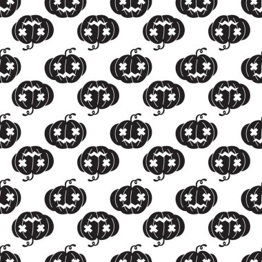 Cadılar Bayramı kabak desenli kusursuz vektör