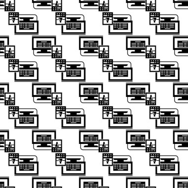 Laboratuar dijital monitör desensiz vektör