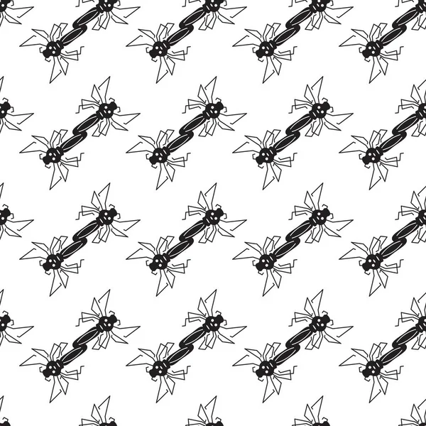 Mosquito pattern seamless vector — Stock Vector
